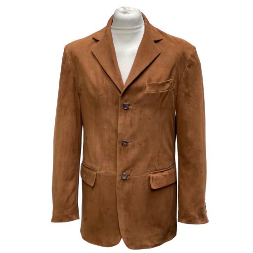 Men's Suede Double Vent Blazer