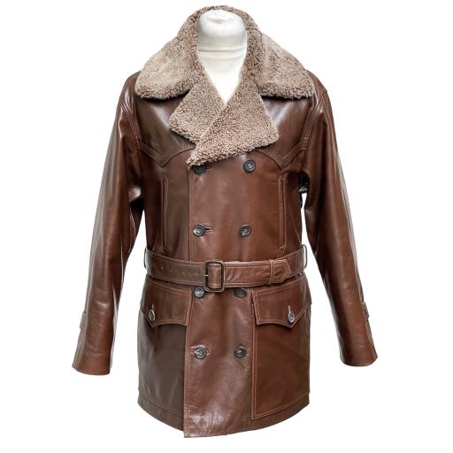 Men's Leather Car Coat