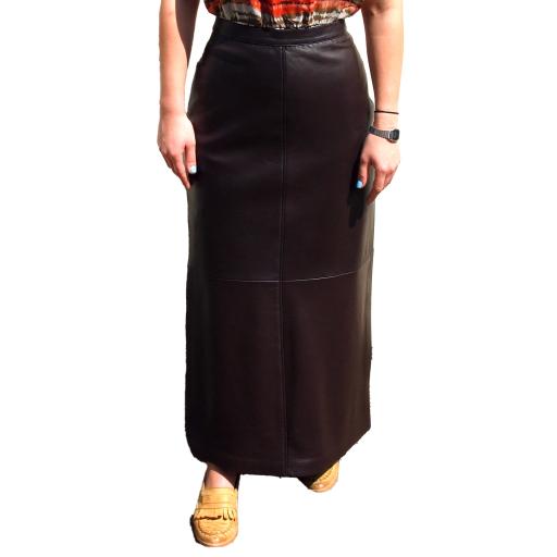 Long Leather Skirt