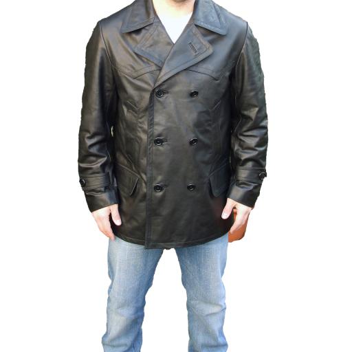 Men's Leather Naval Jacket