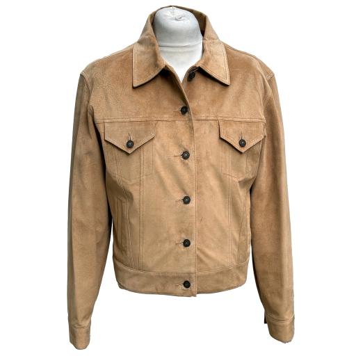 Women's Suede Trucker Jacket