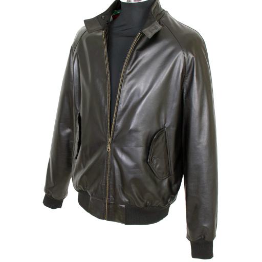 Men's Leather Harrington Jacket 1