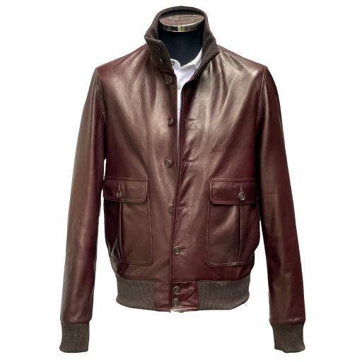 Men's Leather A1 Bomber Jacket