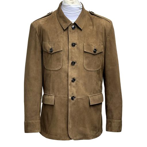 Men's Suede Safari Style Jacket