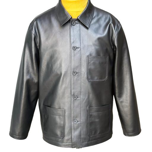 Mens Leather Box Jacket 1