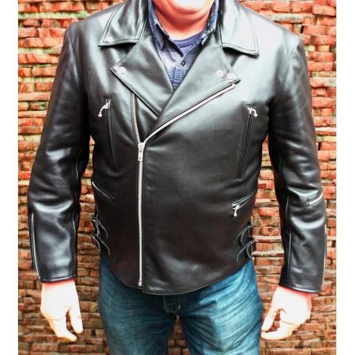 Men's Leather Biker Jacket 1