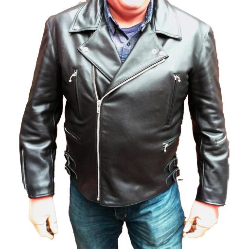 Men's Leather Biker Jacket 1